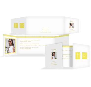 Kommunion Dankeskarte White