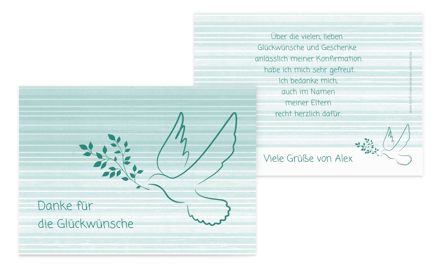 Konfirmation Danke Taube 2 Selbst Gestalten