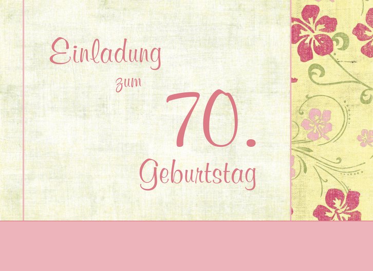 Ansicht 3 - Einladung zum Geburtstag Foto Hibiskus 70