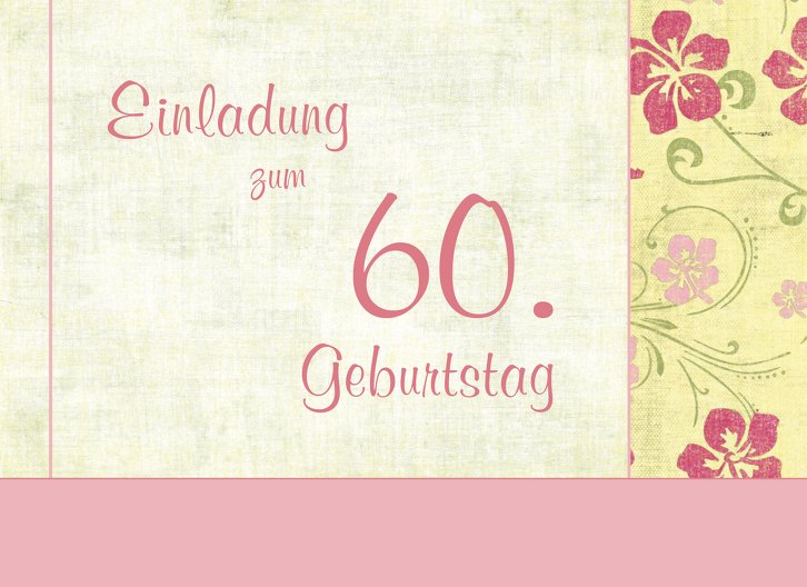 Ansicht 3 - Einladung zum Geburtstag Foto Hibiskus 60