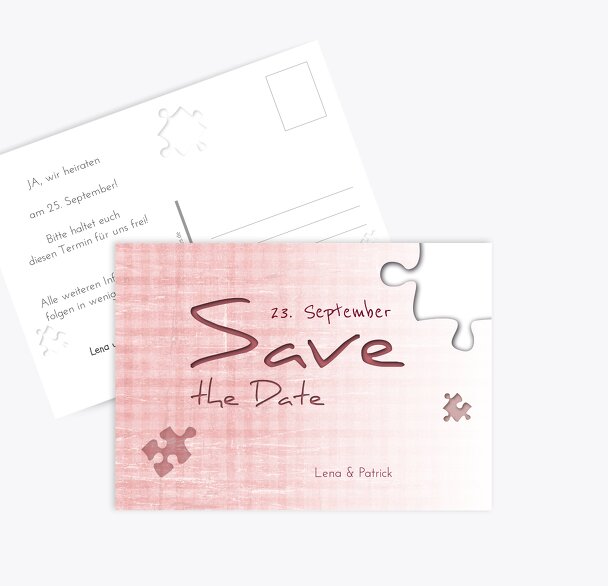 Hochzeit Save-the-Date Puzzle