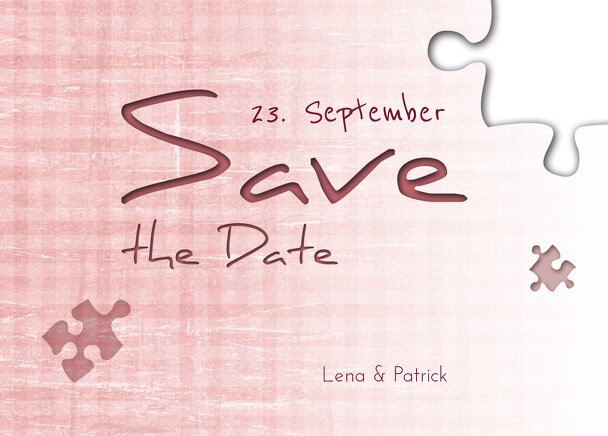 Ansicht 2 - Hochzeit Save-the-Date Puzzle