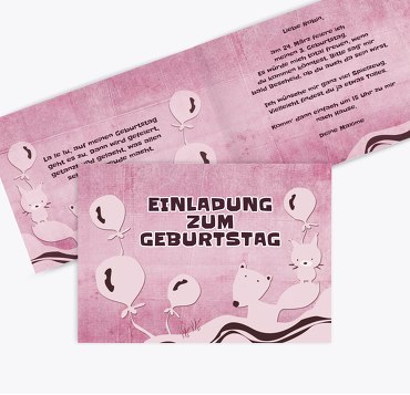 Geburtstagseinladung Tierchen