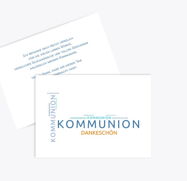 Kommunion Dankeskarte Script