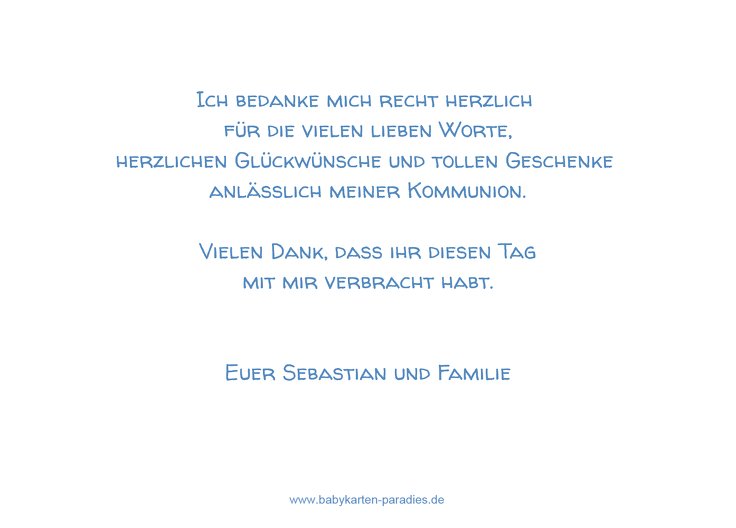 Ansicht 3 - Kommunion Dankeskarte Script
