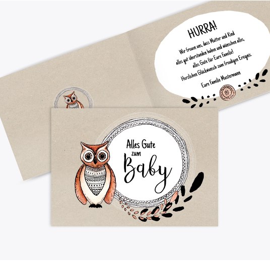 Geldgeschenk Zur Geburt Mit Holz-Karte & Reagenzglas - Kreative Baby-Geschenkidee