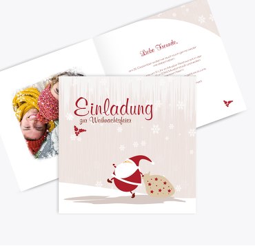 Foto Einladung Weihnachtsmann