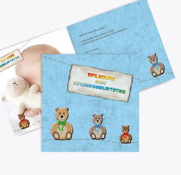 Einladung zum Geburtstag Bärchen Foto