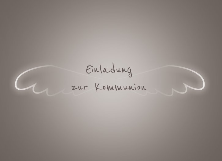 Ansicht 3 - Kommunionskarte Angle Wings