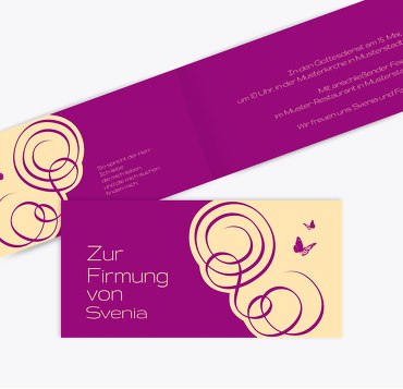 Firmung Einladung Butterfly