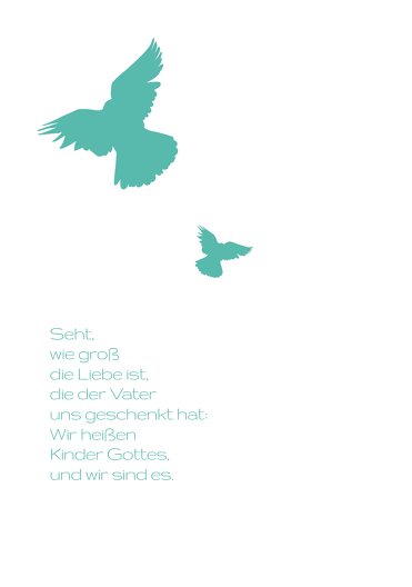 Ansicht 4 - Konfirmationskarte Einladung Taube