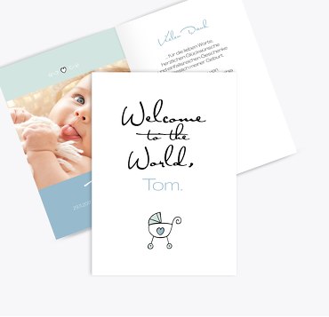 Baby Dankeskarte Welcome
