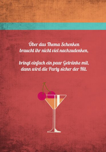 Ansicht 4 - Geburtstagseinladung Cocktailparty 50