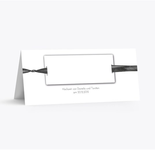 Hochzeit Tischkarte loop label Weiß 100x44mm