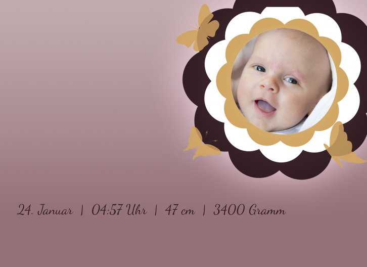 Ansicht 7 - Baby Dankeskarte Blütenzauber