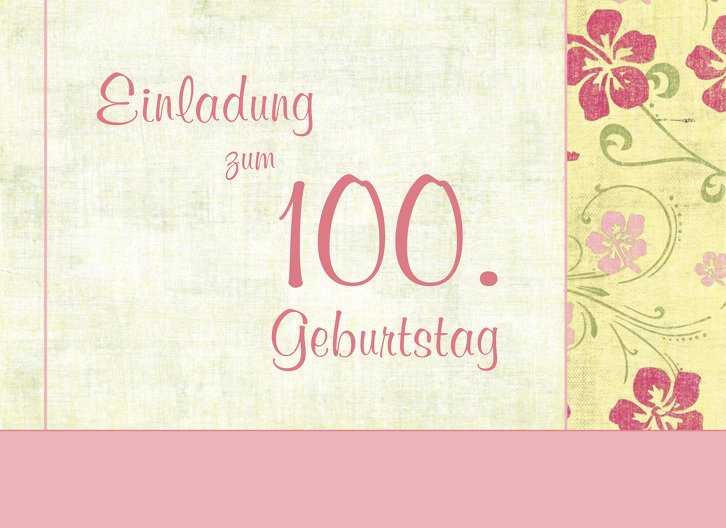 Ansicht 3 - Einladung zum Geburtstag Foto Hibiskus 100