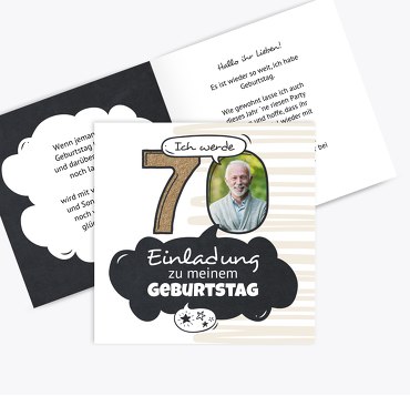 Geburtstagseinladung Comic 70