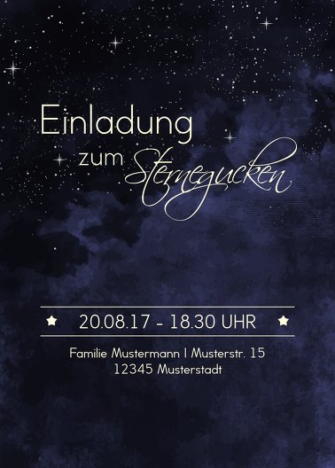 Ansicht 2 - Einladung Sommerfest Sternennacht