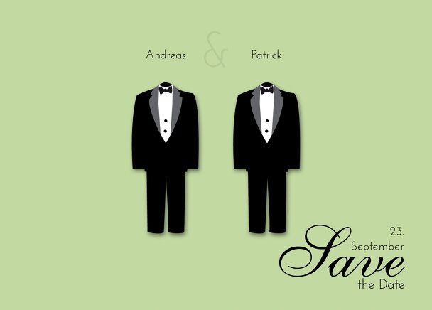 Ansicht 2 - Hochzeit Save-the-Date suits