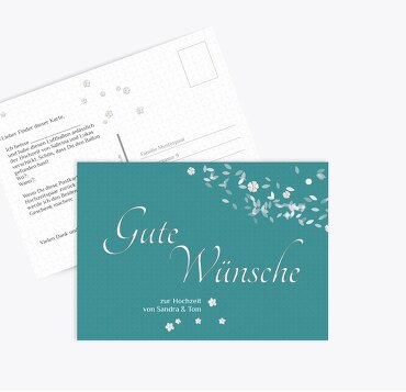 Hochzeit Ballonkarte romantic flower