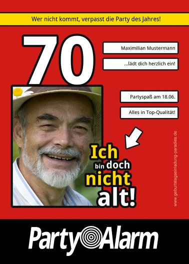 Ansicht 2 - Einladung Ich bin doch nicht alt! 70 Foto