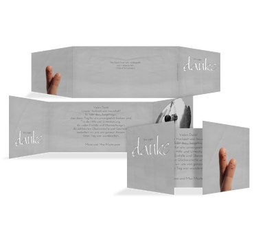 Hochzeit Dankeskarte Fingerpaar