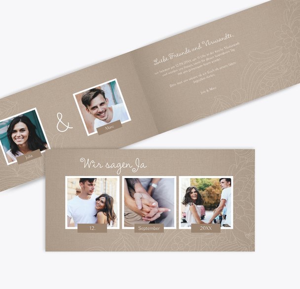 Hochzeit Einladung Vintage Flower