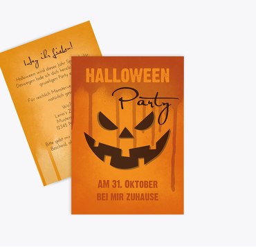 Halloweenkarte Kürbis