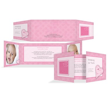 Taufkarte Bubblehearts