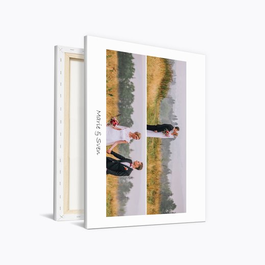 Wandbild Hochzeit "Doppel-Panorama" Weiß 400x600mm