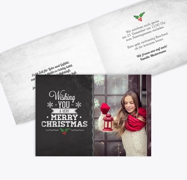 Foto Einladung Merry Christmas
