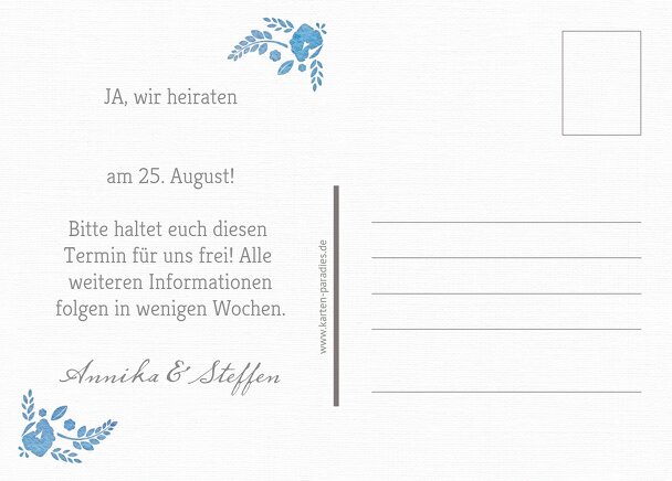 Ansicht 3 - Save-the-Date Vogelpaar