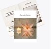 Sterbebildkarte Kerze und Blume