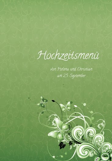 Ansicht 3 - Hochzeit Menükarte Liebeswunder