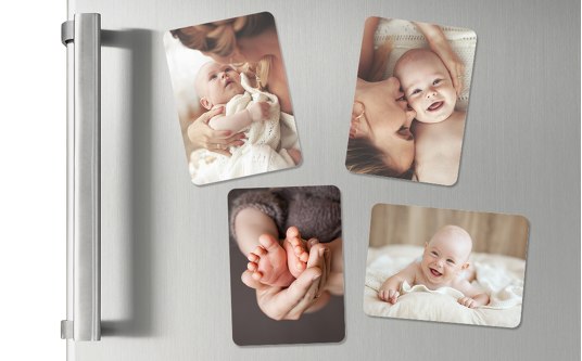 Baby-Magnete mit Bildern Weiß 55x77mm