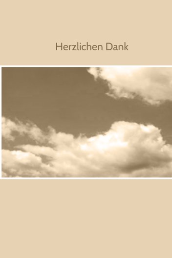 Ansicht 3 - Dankeskarte Wolken