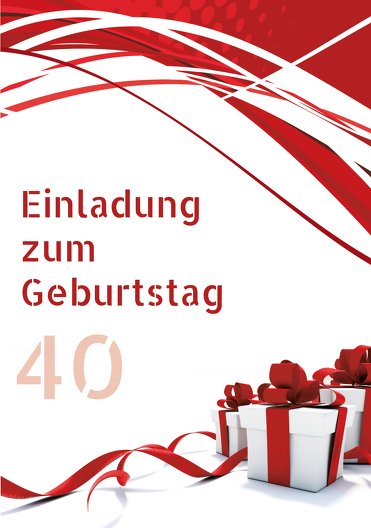 Ansicht 3 - Geburtstag Schleifenband 40