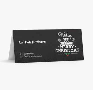 Tischkarte Merry Christmas