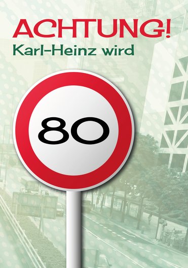 Ansicht 3 - Einladung Begrenzungsschild 80 Foto