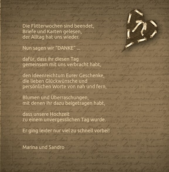 Ansicht 5 - Hochzeit Dankeskarte 2 Herzensgedicht