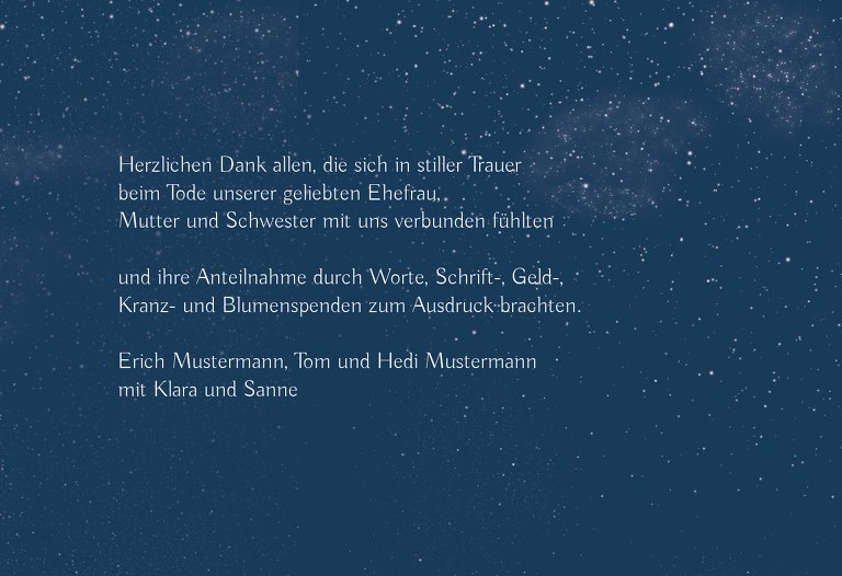 Ansicht 5 - Dankeskarte starry sky