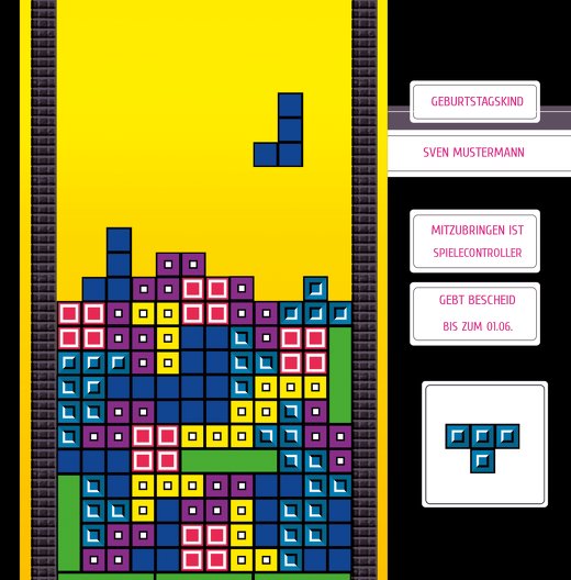 Ansicht 5 - Geburtstagskarte 8bit Game 18