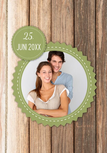 Ansicht 4 - Hochzeit Einladung Vintage Holz