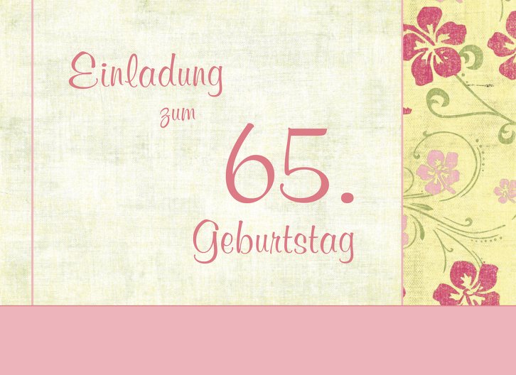 Ansicht 3 - Einladung zum Geburtstag Foto Hibiskus 65