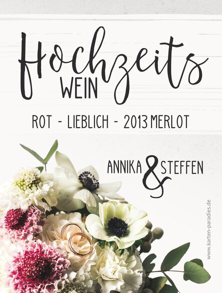 Ansicht 2 - Flaschenetikett Bouquet