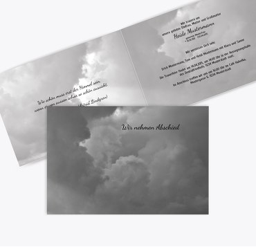 Trauerkarte Himmel quer