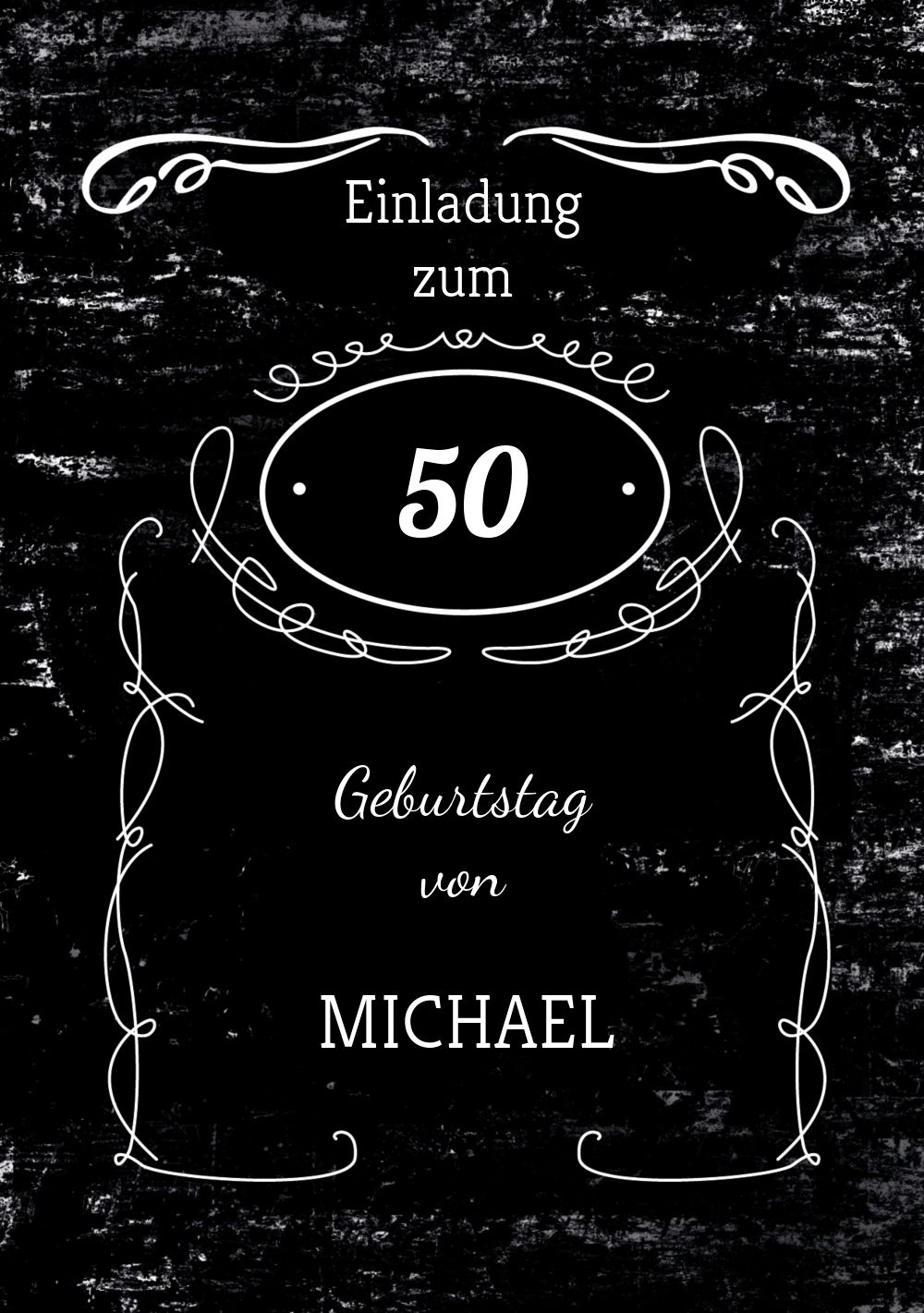 Geburtstagseinladung Jackcard 50 Foto selbst gestalten!