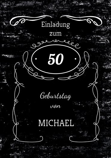 Ansicht 3 - Geburtstagseinladung Jackcard 50 Foto