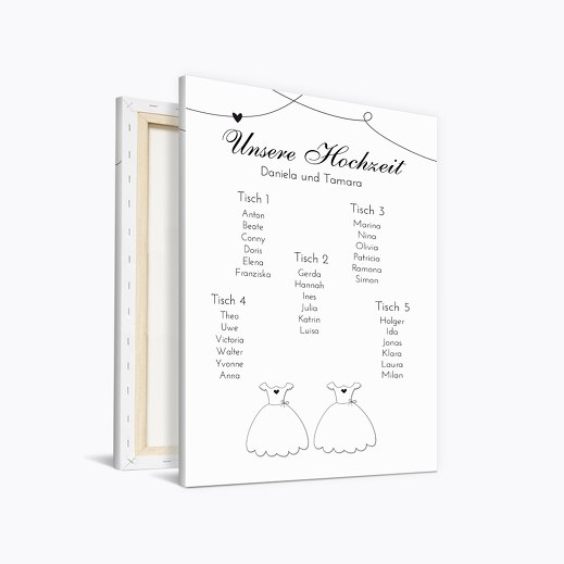 Sitzplan dresses Weiß 400x600mm