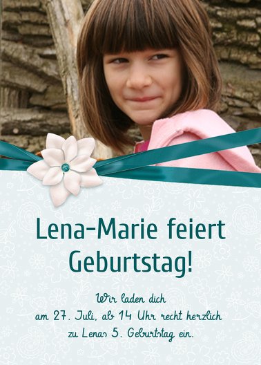 Ansicht 2 - Einladung zum Kindergeburtstag Foto Jasmin